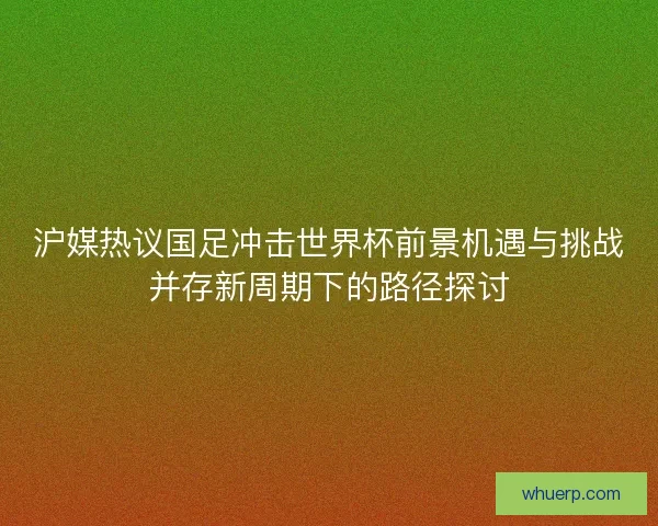 沪媒热议国足冲击世界杯前景机遇与挑战并存新周期下的路径探讨